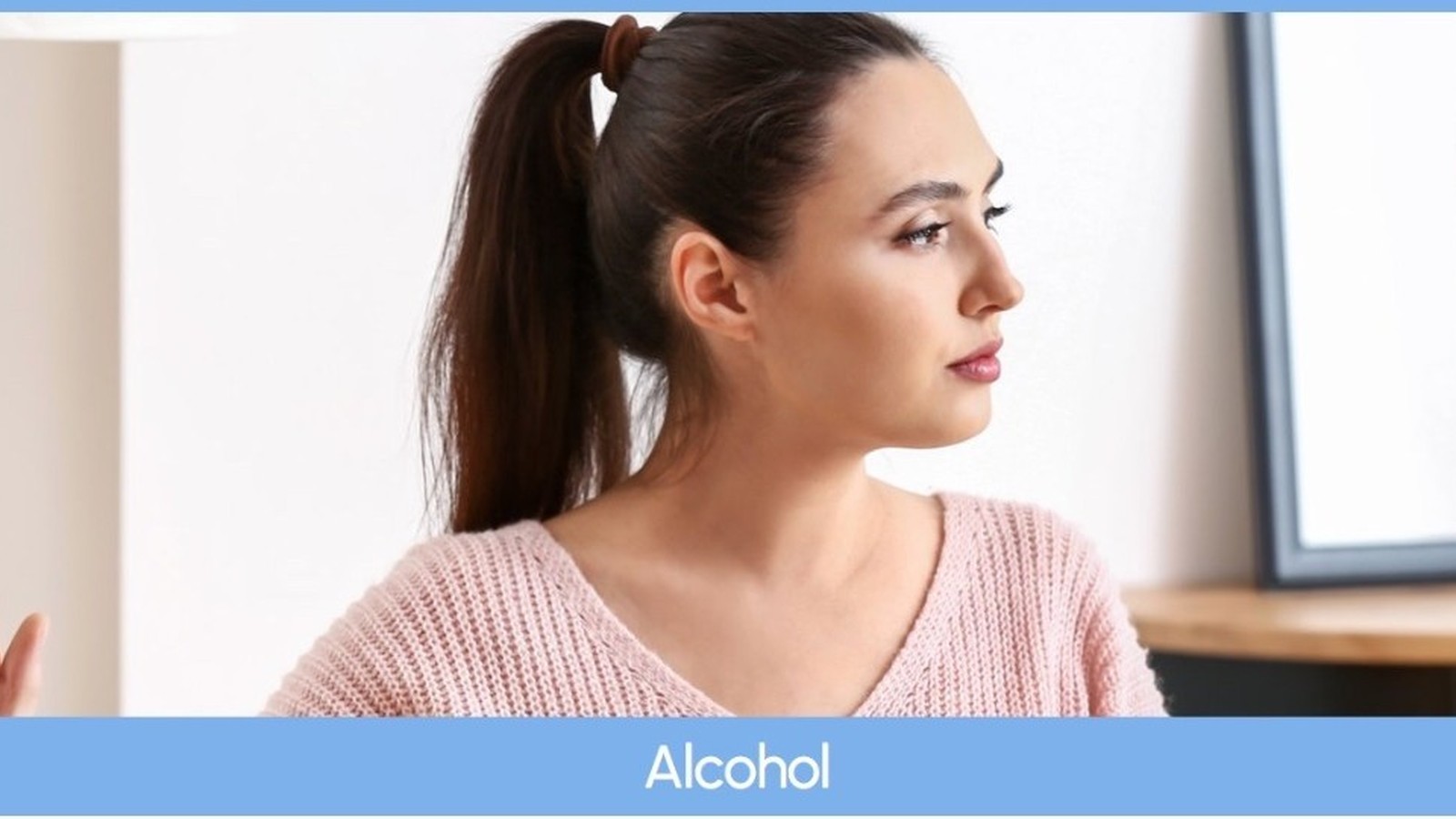 Woman declining alcohol